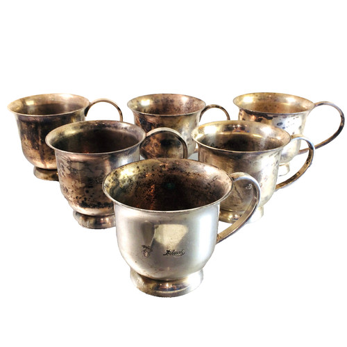 Silber tassen 6er set 90er - ,