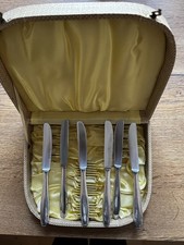 6 alte versilberte Messer, G